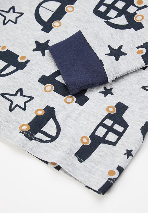 MINOTI - 2 pack star & car pyjama set - multi