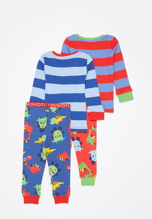MINOTI - 2-pack dino stripe pyjama set - multi