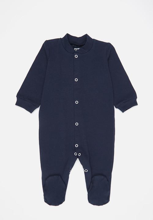 Pop Candy - Boys 2 pack long sleeve sleepsuit - blue & navy