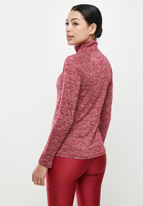 Under Armour - Tech 1/2 zip - twist - black rose/pink sands