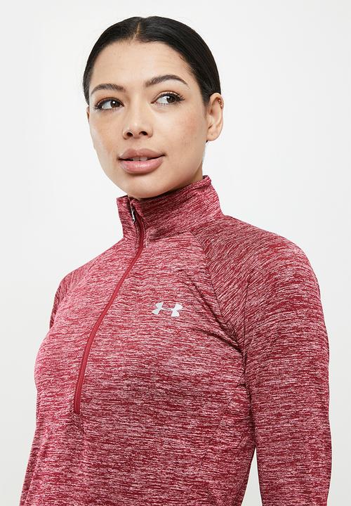 Under Armour - Tech 1/2 zip - twist - black rose/pink sands