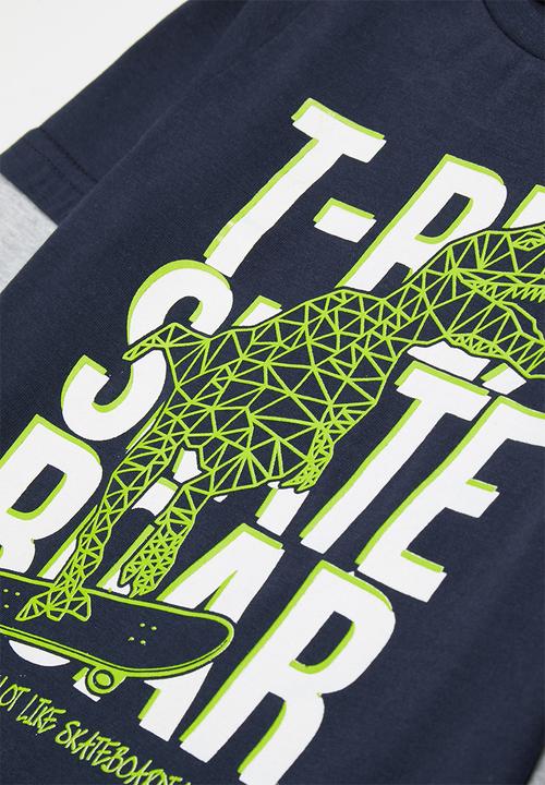 Pop Candy - Graphic tee - navy & grey