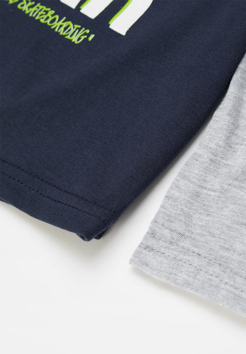 Pop Candy - Graphic tee - navy & grey