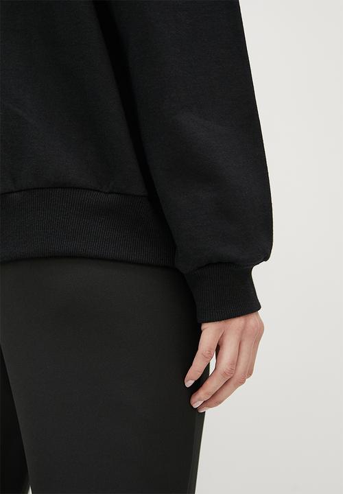 Superbalist - Graphic crew neck sweat - black