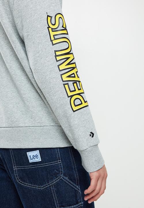 Converse - Converse x peanuts fleece crew - vintage grey heather
