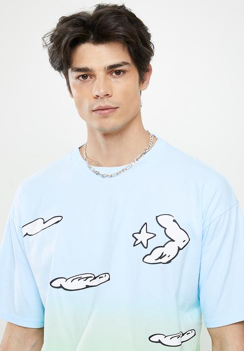Converse - Converse x peanuts pocket T-shirt - chambray blue & lime rave
