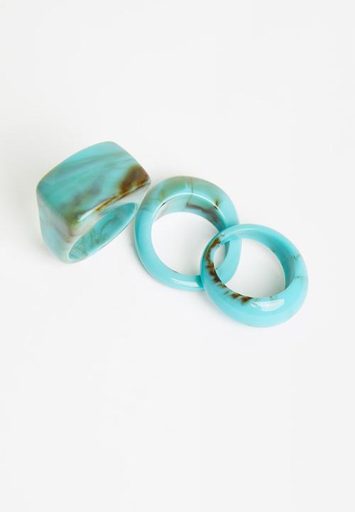 Superbalist - Marbled ring pack - green