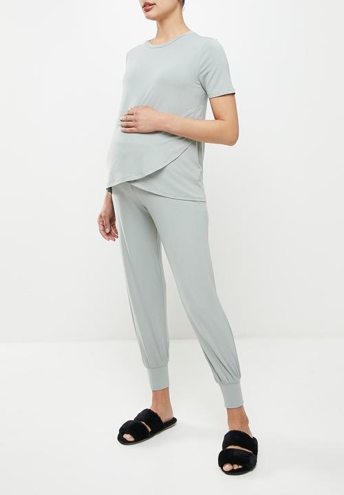 edit Maternity - Recovery nursing sleep set - light sage