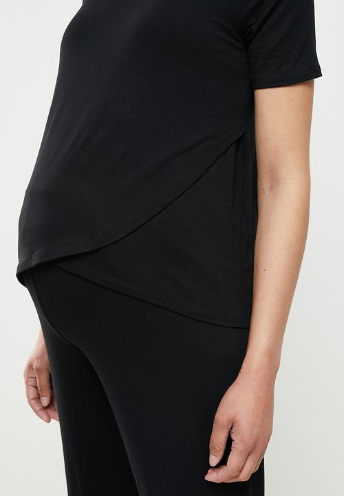 edit Maternity - Recovery nursing sleep set - black