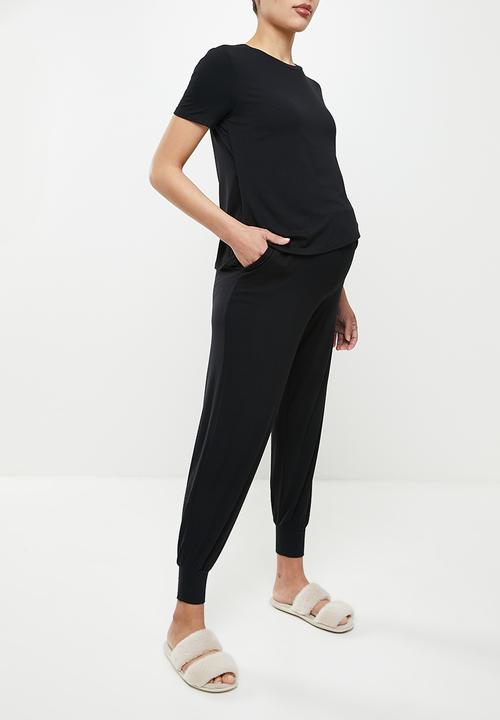 edit Maternity - Recovery nursing sleep set - black