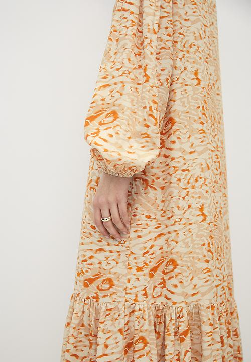 VELVET - Printed drop neck shirt dress - abstract animal