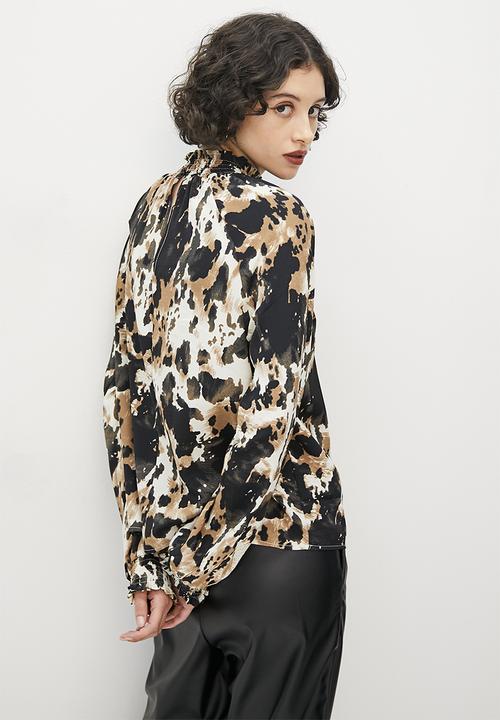 VELVET - Printed piecrust neck blouse - multiprint