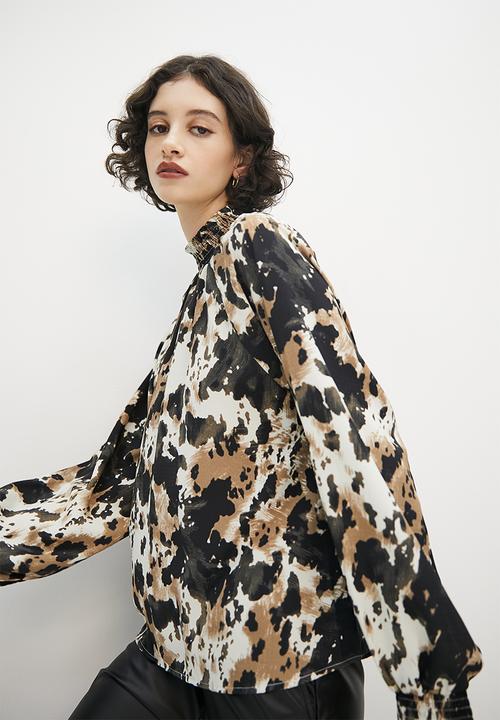 VELVET - Printed piecrust neck blouse - multiprint