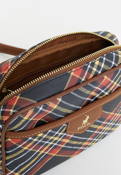 POLO - Tartan camera bag - black