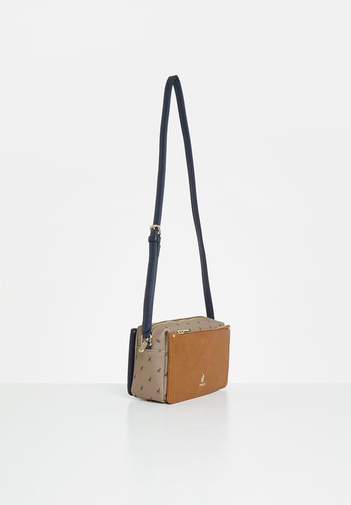 POLO - Colourblock sling - camel