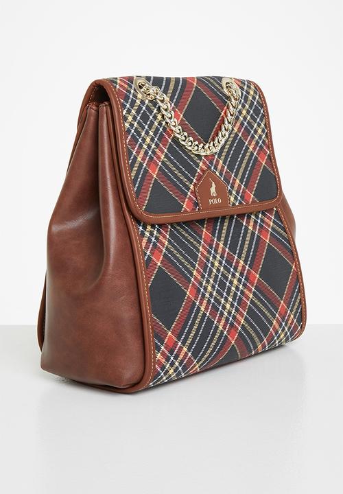 POLO - Tartan backpack - black