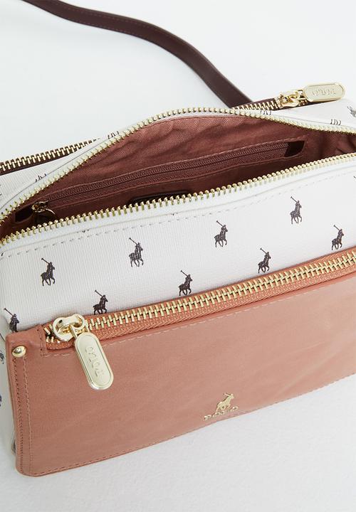 POLO - Colourblock sling - cream
