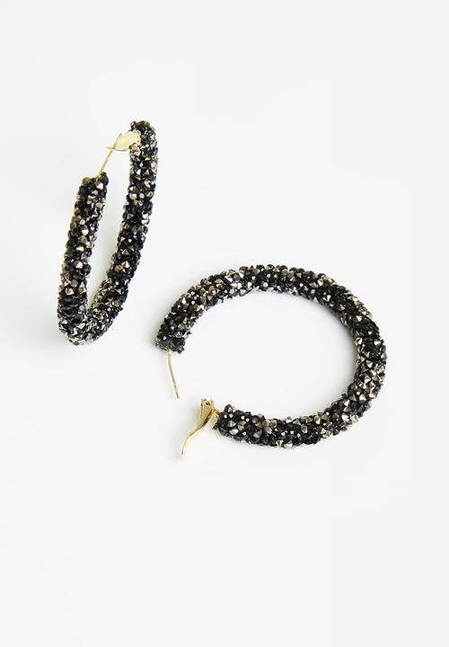 Superbalist - Blair hoop earrings - black 