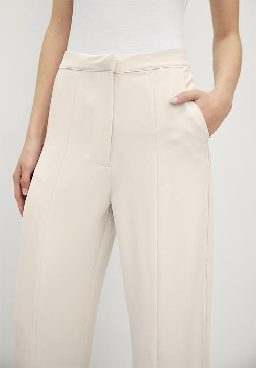 VELVET - Wide leg formal trouser - neutral