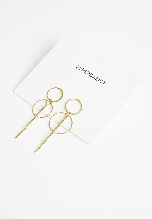 Superbalist - Interlink double circle earrings - gold