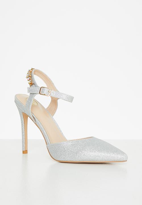 Footwork - Kono two part court heel - silver