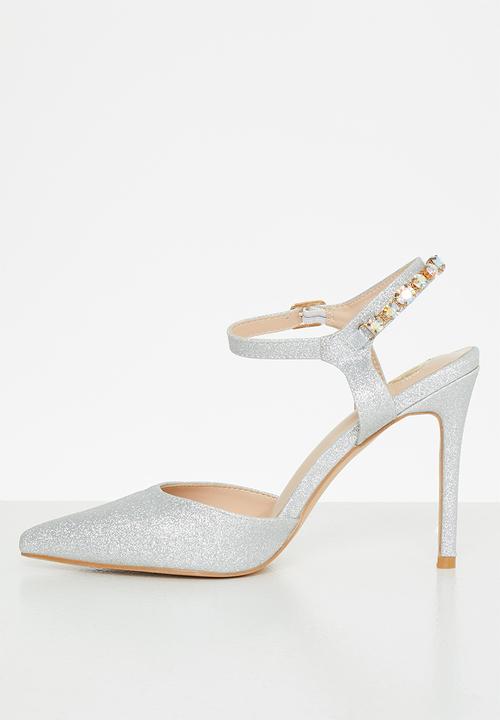 Footwork - Kono two part court heel - silver