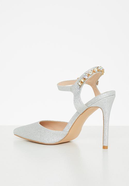 Footwork - Kono two part court heel - silver