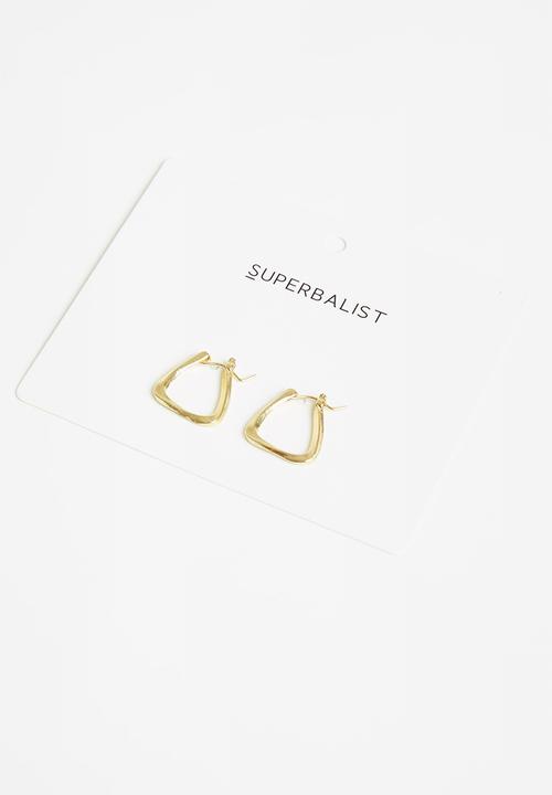 Superbalist - Square hoop earrings - gold
