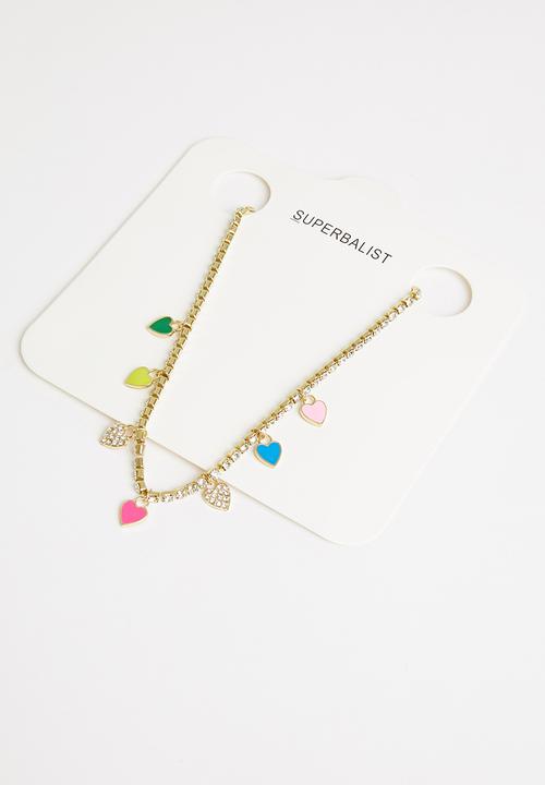 Superbalist - Heart charm necklace - multi
