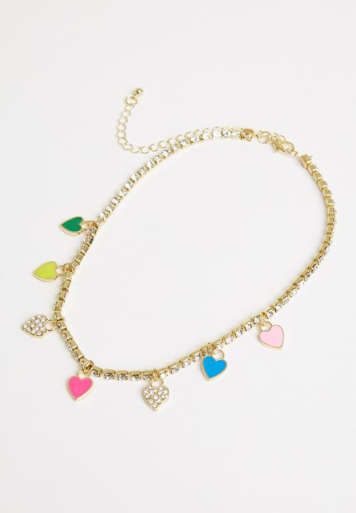 Superbalist - Heart charm necklace - multi