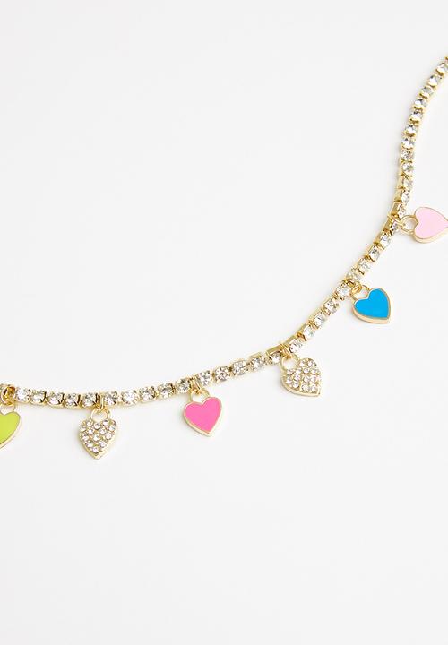 Superbalist - Heart charm necklace - multi