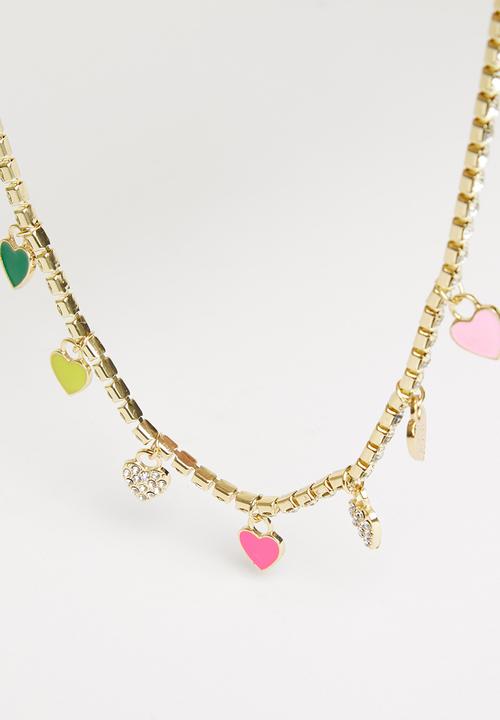 Superbalist - Heart charm necklace - multi
