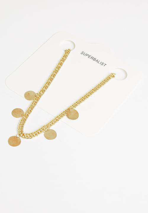 Superbalist - Coin charm pendant necklace - gold