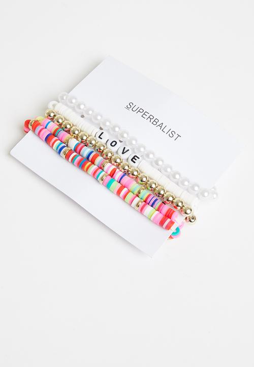 Superbalist - Beaded multipack bracelets - multi