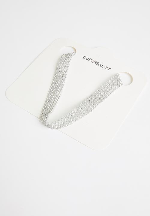 Superbalist - Diamante choker - silver