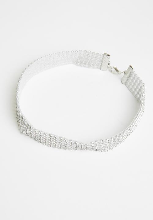 Superbalist - Diamante choker - silver
