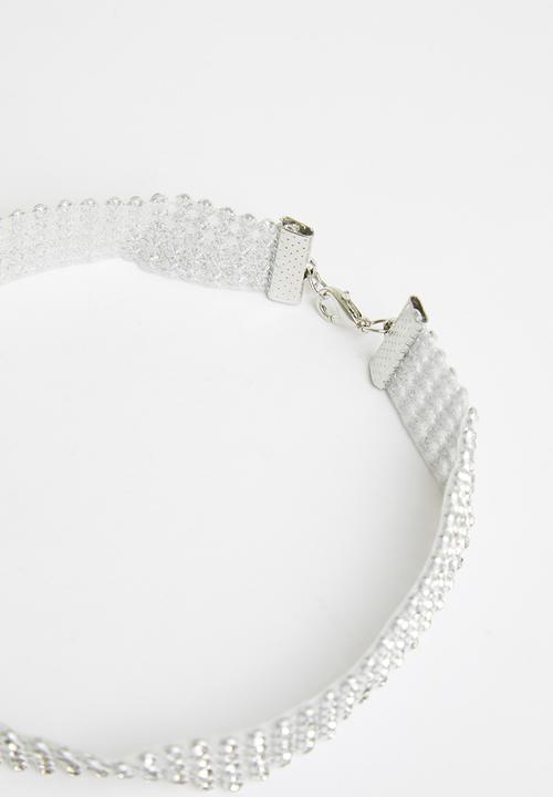 Superbalist - Diamante choker - silver