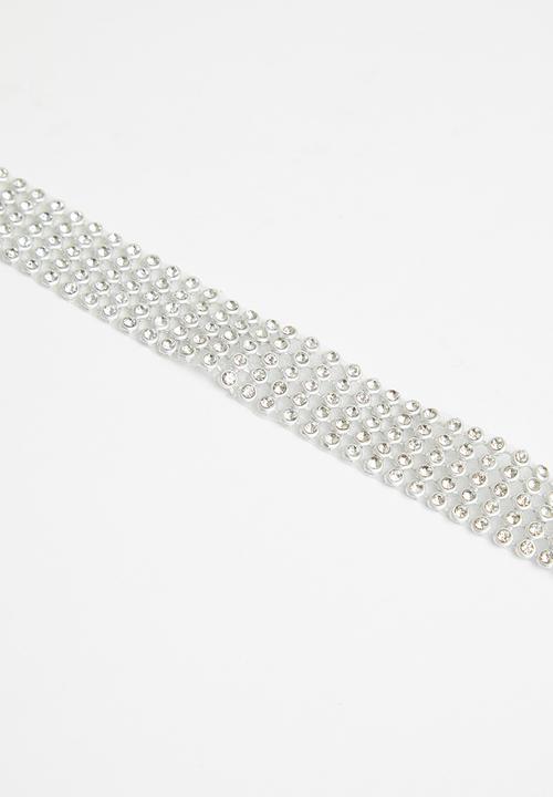 Superbalist - Diamante choker - silver