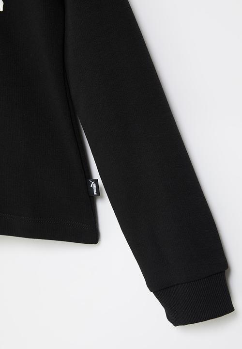 PUMA - Ess+ logo cropped hoodie tr g - puma black