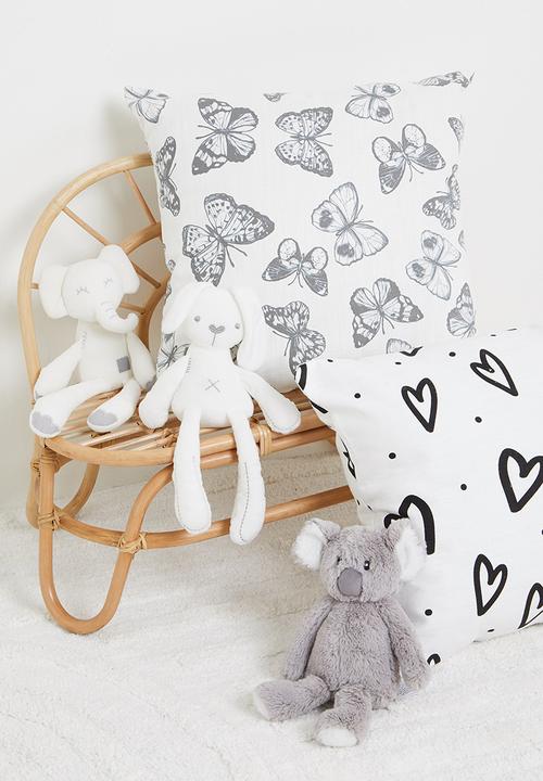 Sixth Floor - Heartspace cushion cover - white & black