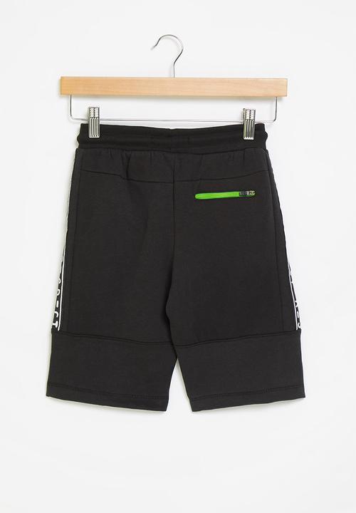 MINOTI - Teen boys respect fleece short - black