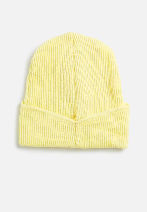Superbalist - Fine rib knit beanie - yellow