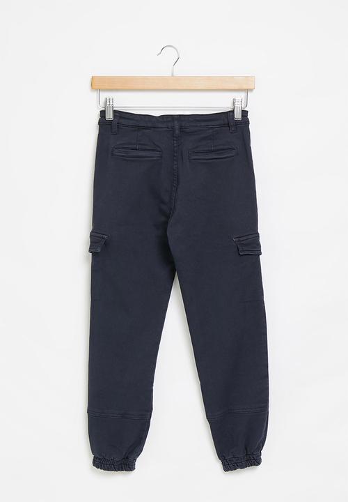 MINOTI - Teen boys knit look combat pant - navy