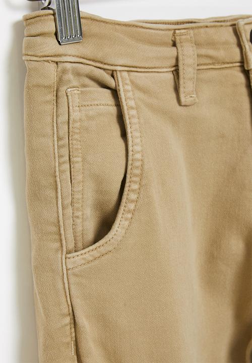 MINOTI - Teen boys knit look combat pant - stone