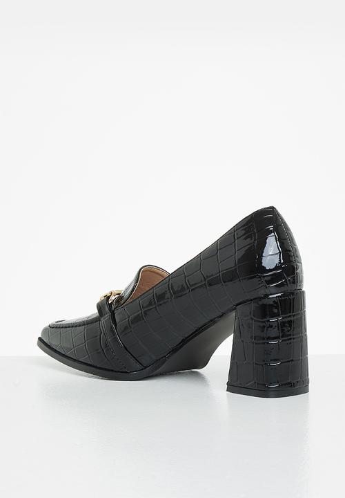 Superbalist - French closed block heel - black