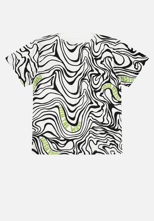 Quimby - Single jersey T-shirt - white & black