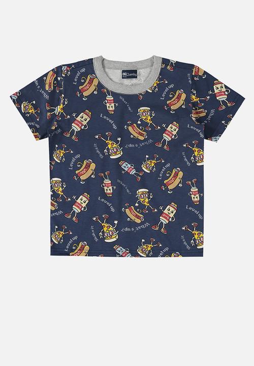 Quimby - Tee and bermuda pajama set - dark blue