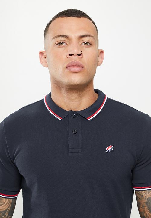 Superdry. - Superdry code polo shirt - deep navy