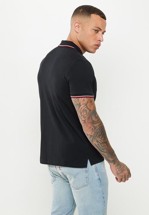 Diesel  - T-smith-d short sleeve golfer - black