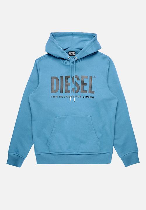 Diesel  - S-girk-hood-ecologo sweatshirt - blue